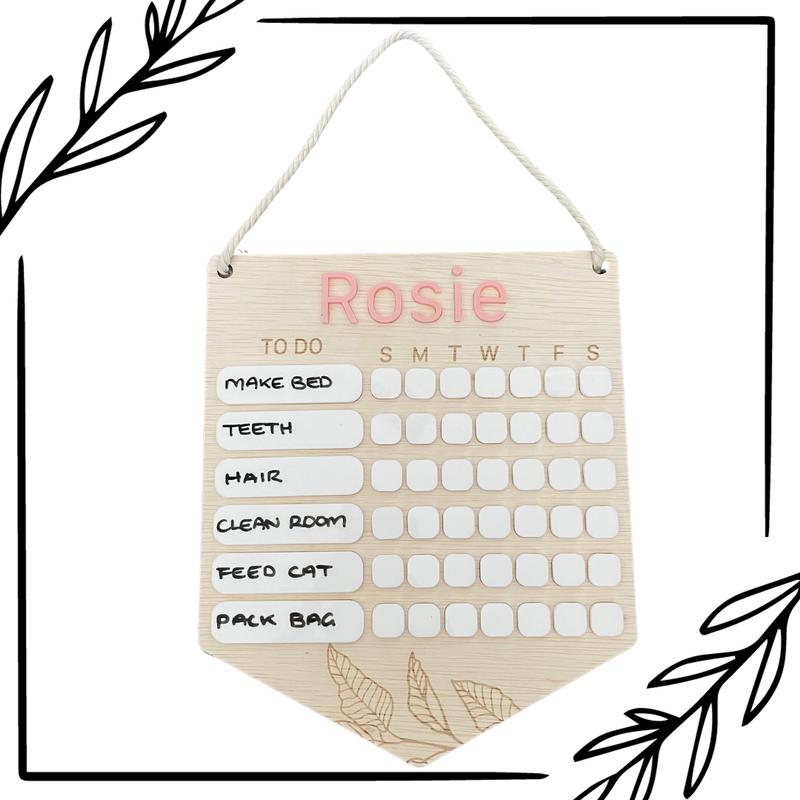 Chore Chart Board |Weekly Responsibilities Dry Erase Sign | Wooden Kids Chore Chart | Daily Responsibility Board | Visual Schedule | Daily routine chart | Daily Checklist | Kids Daily Tasks