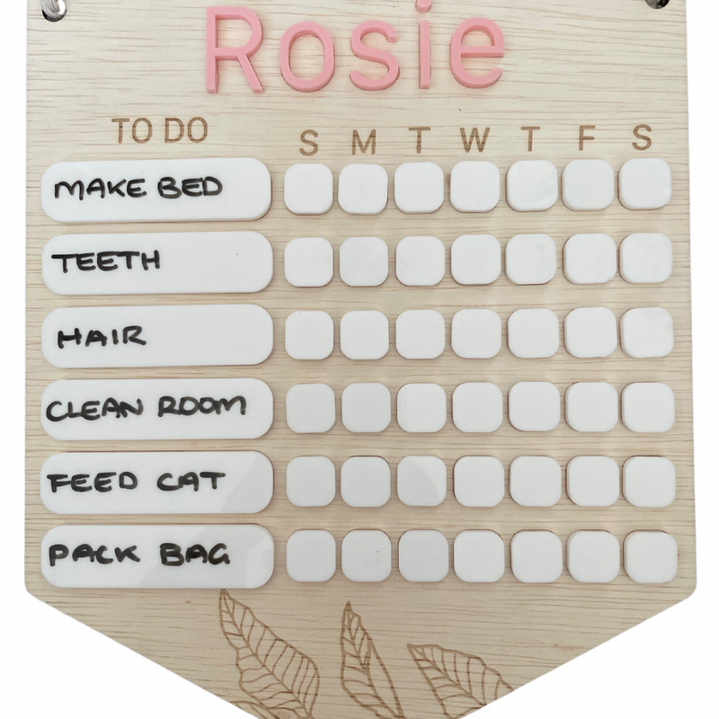 Chore Chart Board |Weekly Responsibilities Dry Erase Sign | Wooden Kids Chore Chart | Daily Responsibility Board | Visual Schedule | Daily routine chart | Daily Checklist | Kids Daily Tasks