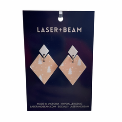 Christmas Earrings - Christmas Pattern Diamond Statement Acrylic Dangles